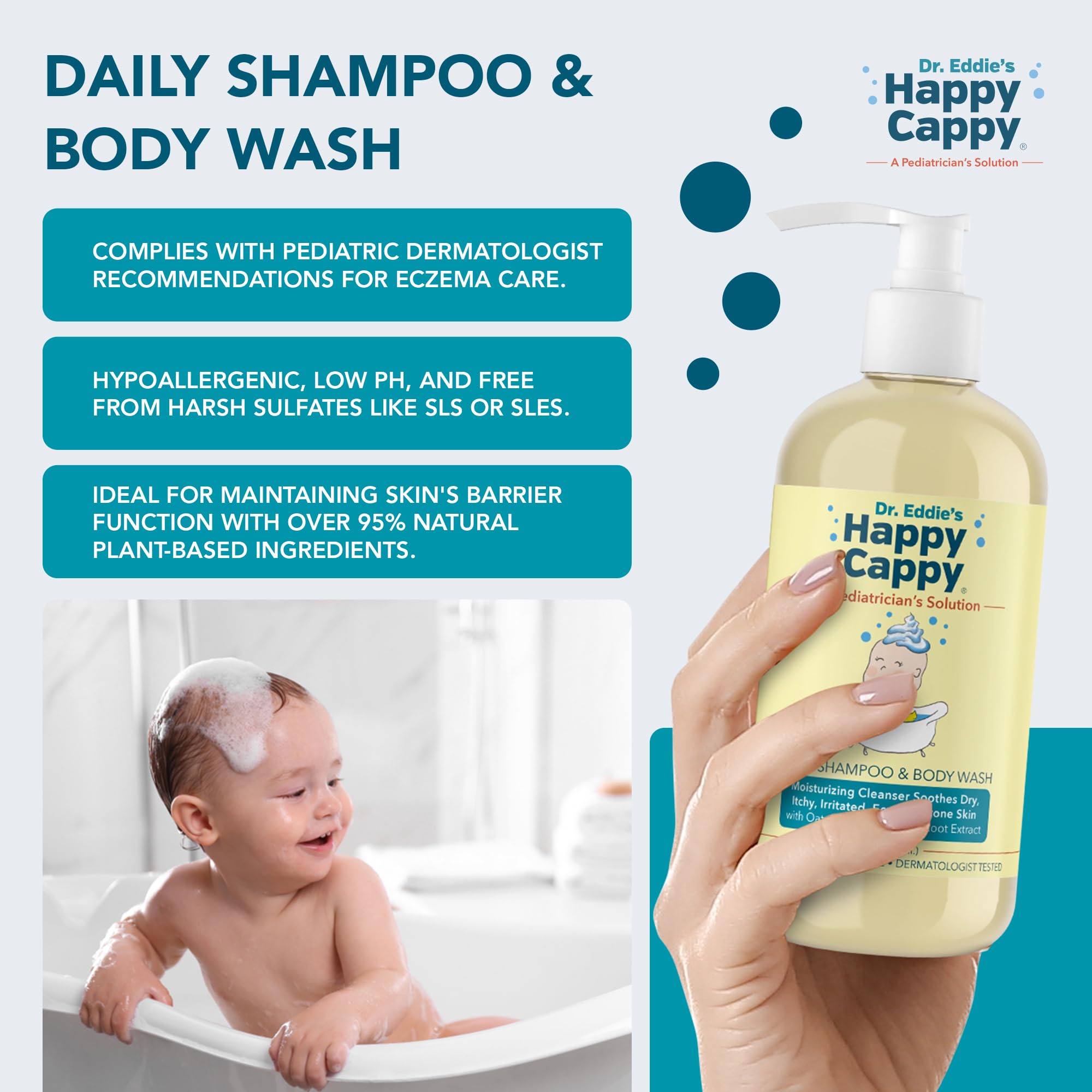 Happy Cappy pediatrician-designed packaging shows trusted skincare for children