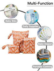 Happy Cherry compact wet bag folds flat for easy packing