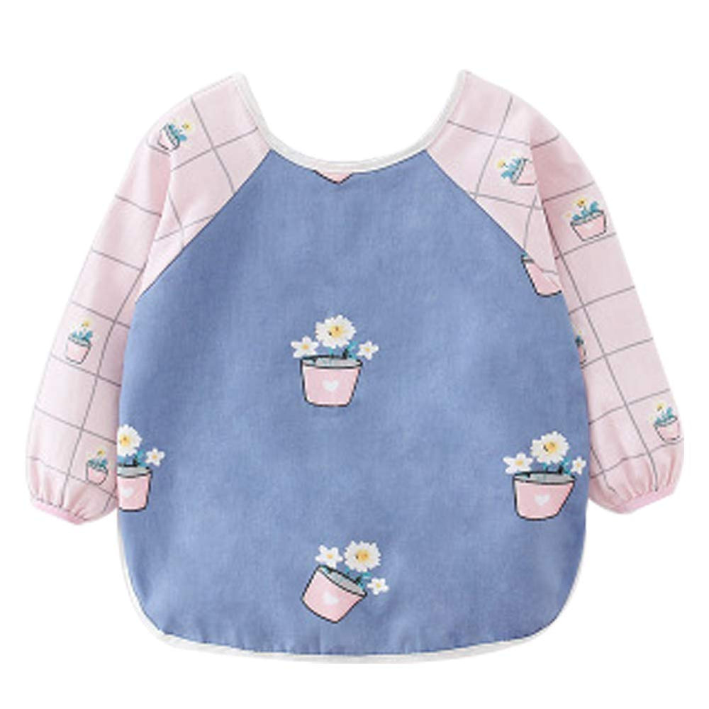 Happy Cherry feeding bib smock keeps outfits clean during meals and snacks