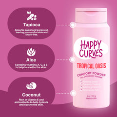 Happy Curves Comfort Powder scoop-dispense for easy, mess-free application