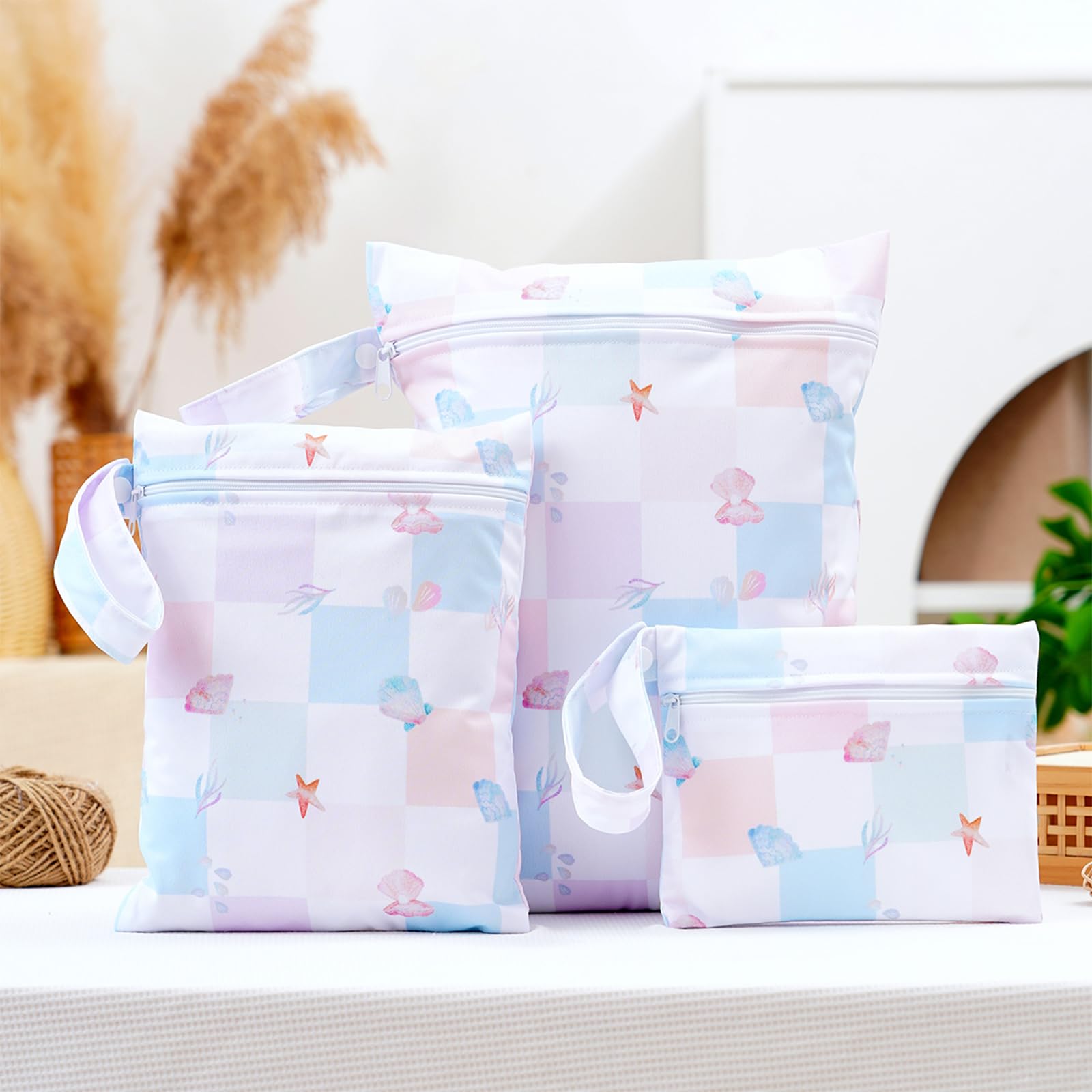 Happy Flute waterproof TPU wet bag material keeps items protected at the beach.