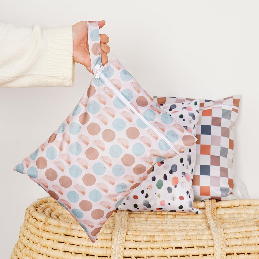 Happy Flute gym wet bag carries gear, lattice pattern for easy access after workouts.