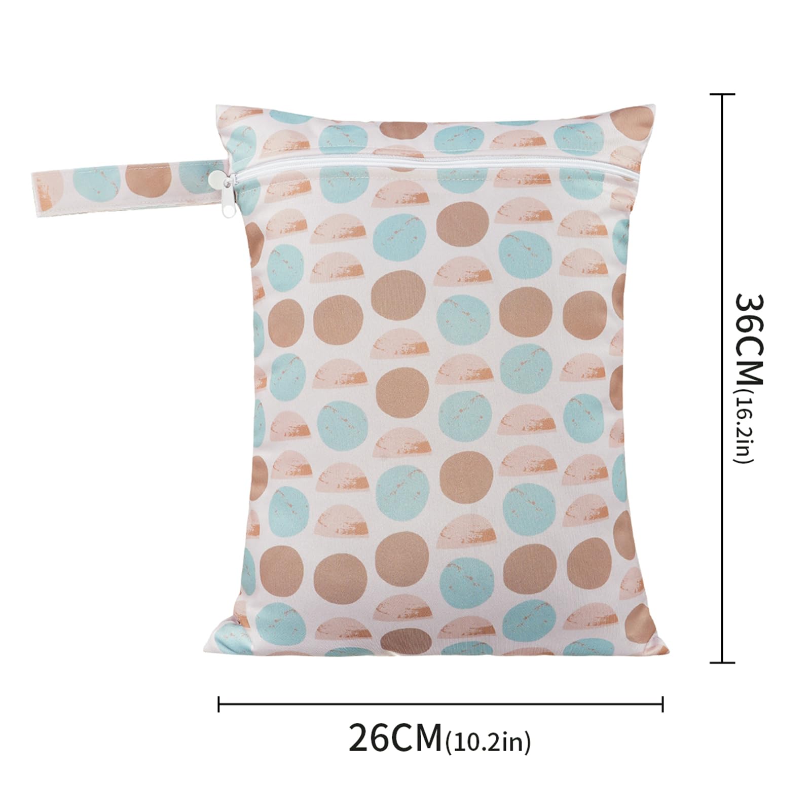 Happy Flute machine-washable wet bag cleans easily, lattice pattern stays vibrant.