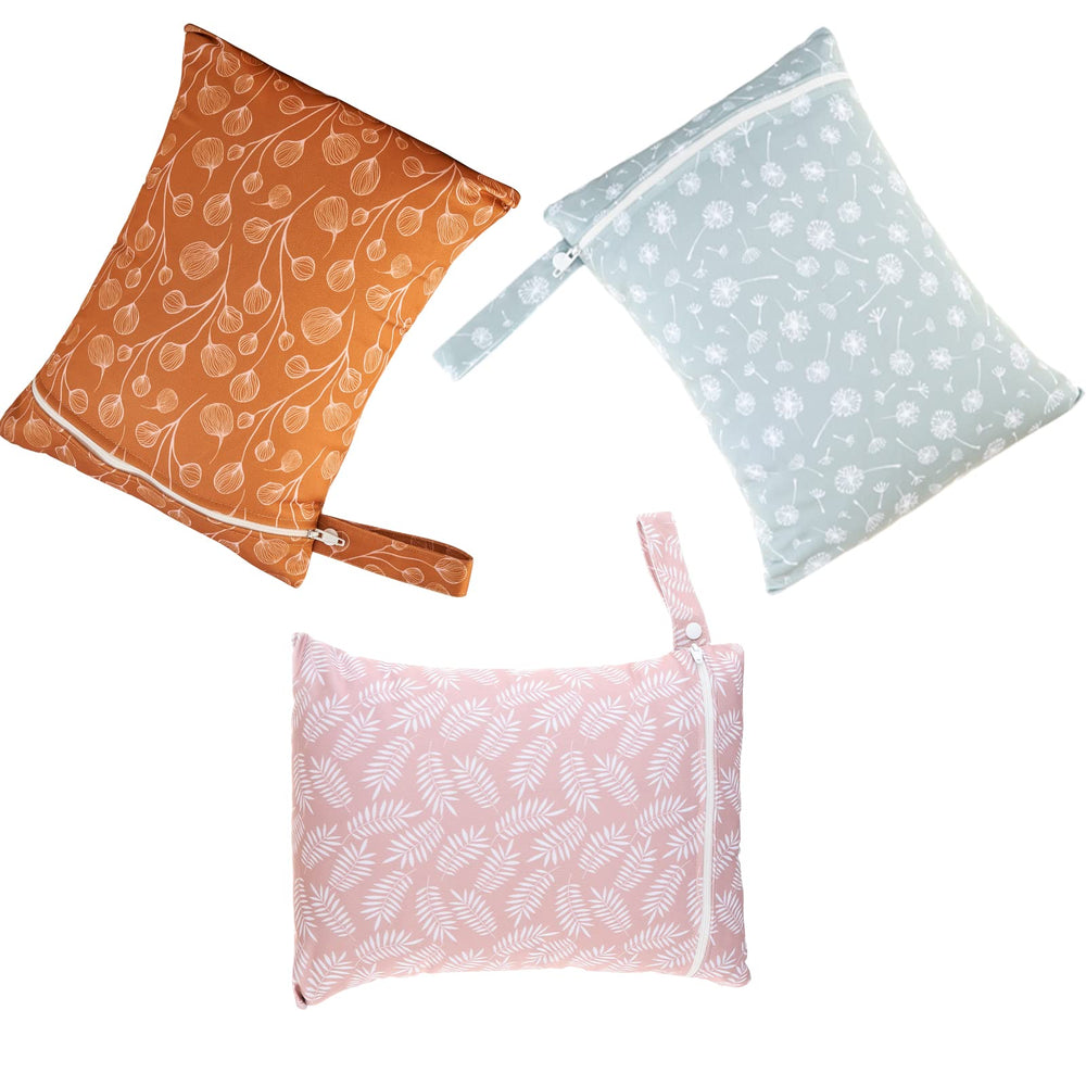 Happy Flute wet bag interior is spacious and holds multiple cloth diapers.
