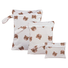 Happy Flute HF01 three-size wet bags open for easy sorting on the go.