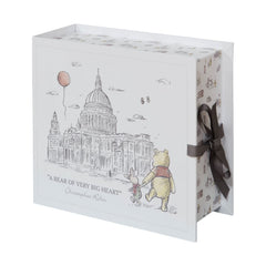 Happy Homewares Christopher Robin keepsake box with Pooh and Piglet in London, ideal for newborn memories.