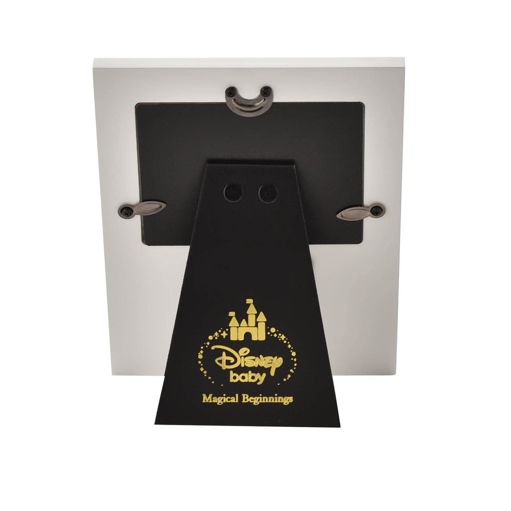 Happy Homewares freestanding frame sits neatly on a shelf for newborn memories