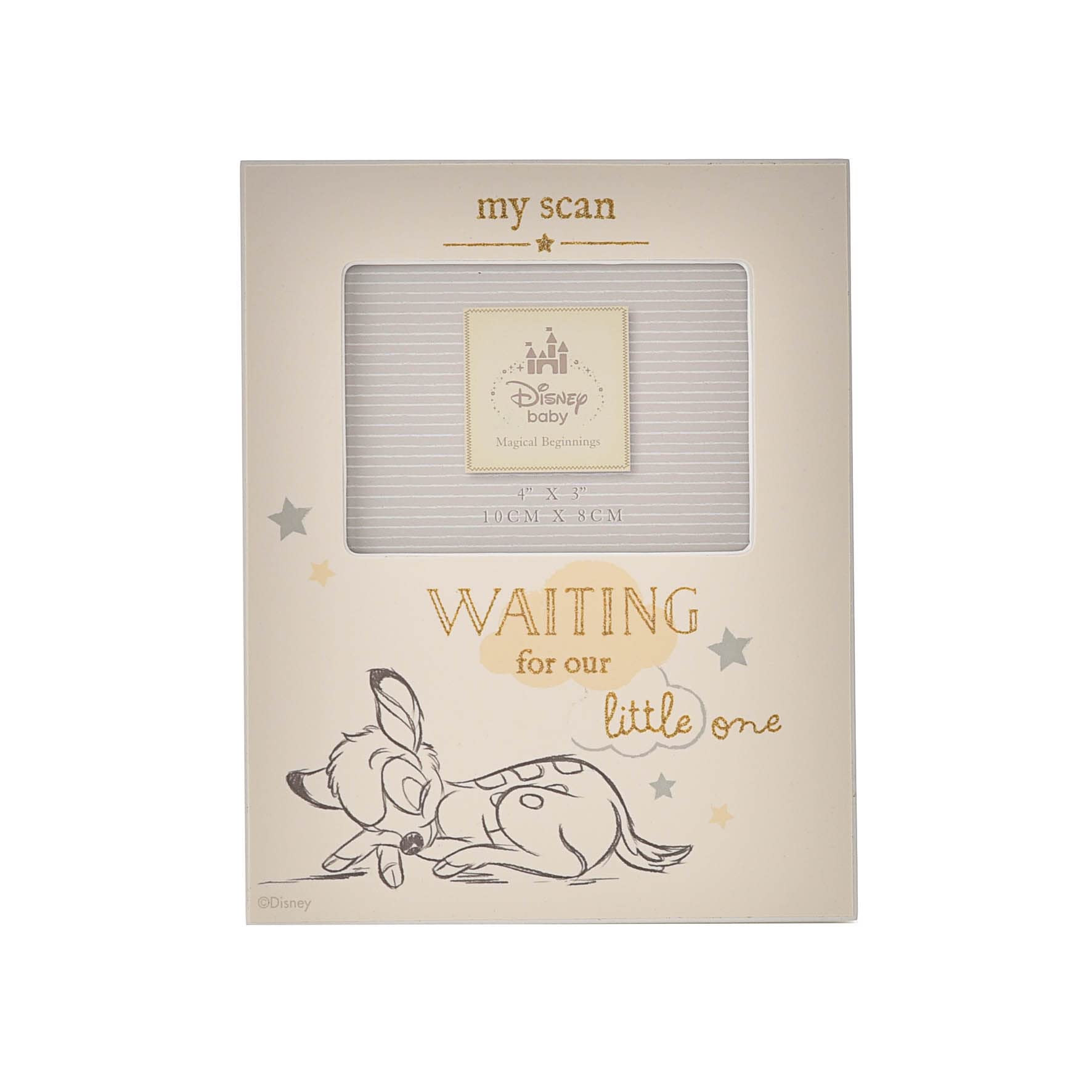 Happy Homewares frame close-up of gold sentiment My Scan elevates sentimental display