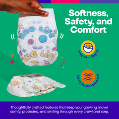 Happy Hues Go-Getters diaper showing wetness indicator for easy timing