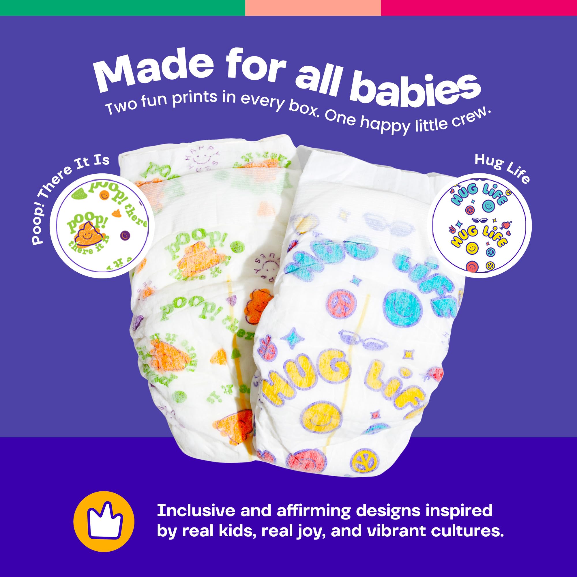 The Happy Hues Go-Getters elastic waist and leg cuffs provide secure, flexible fit.