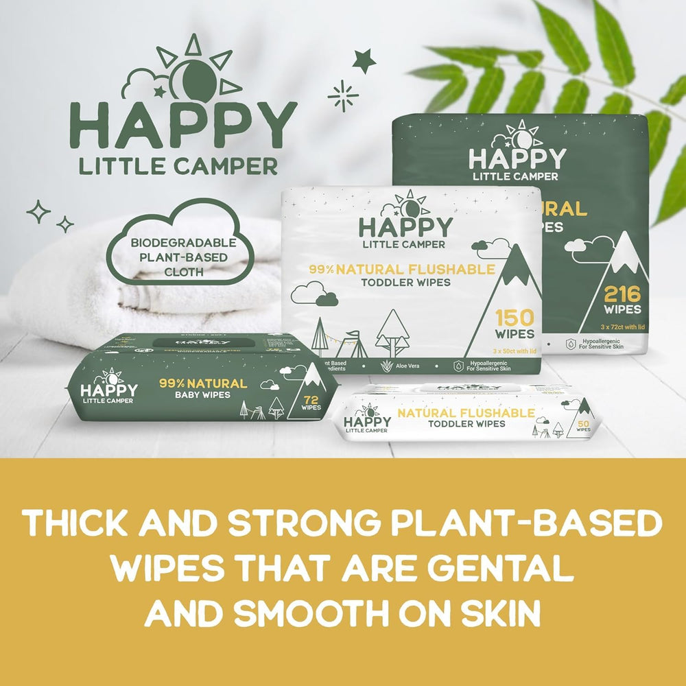 Happy Little Camper 600-count box, convenient bulk for families.