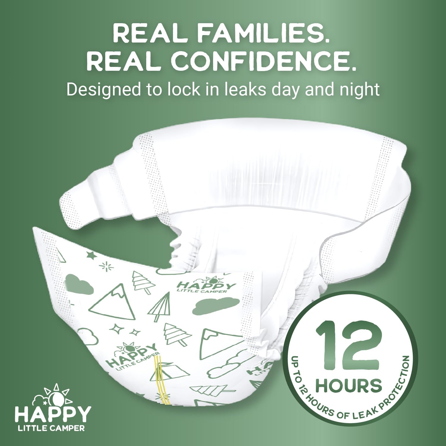 Happy Little Camper breathable design supports skin-friendly comfort.