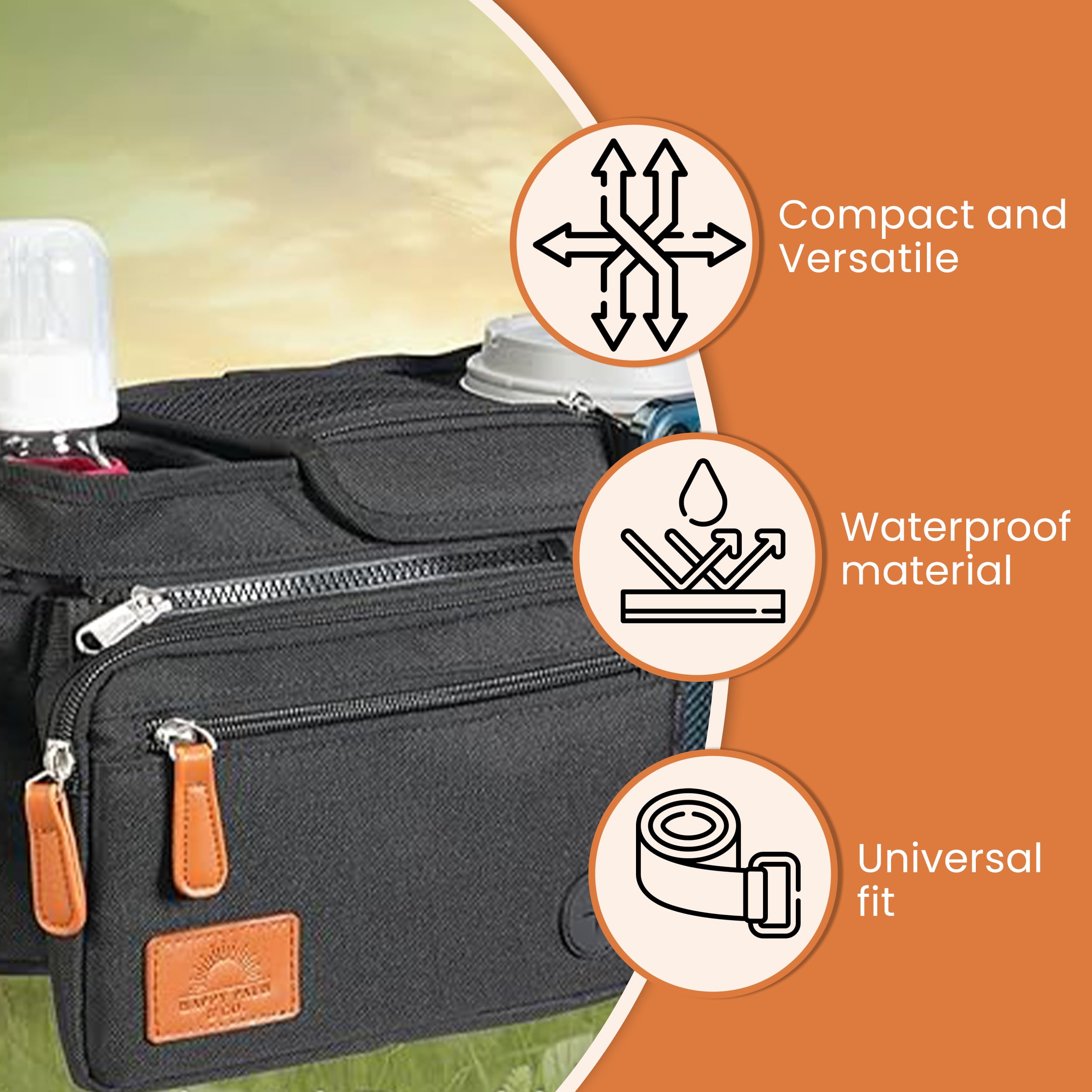 Happy Path & Co detachable zip-off pouch for valuables on the move.