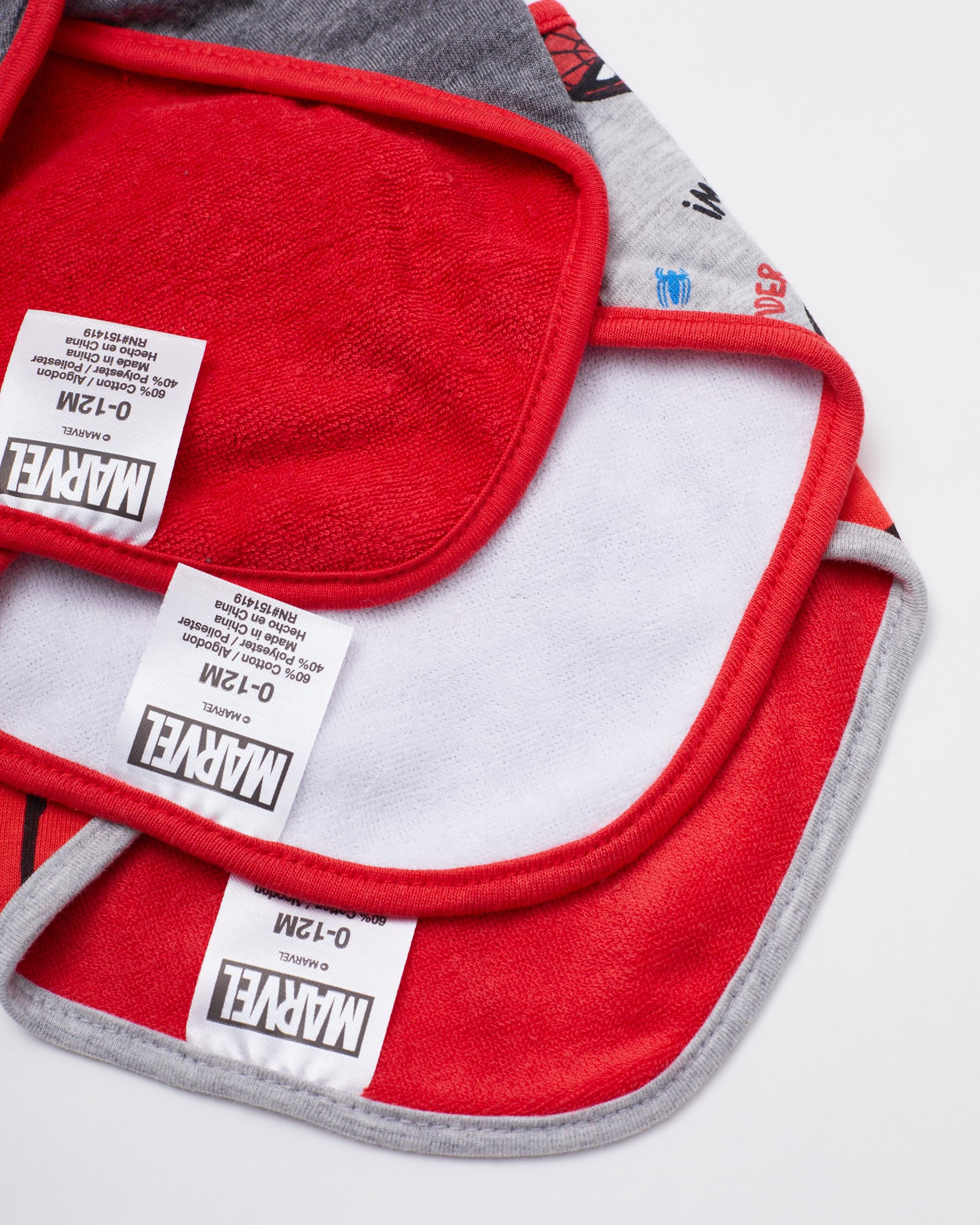 Happy Threads bandana bib grey with ribbed trim offers durable, stylish finish.