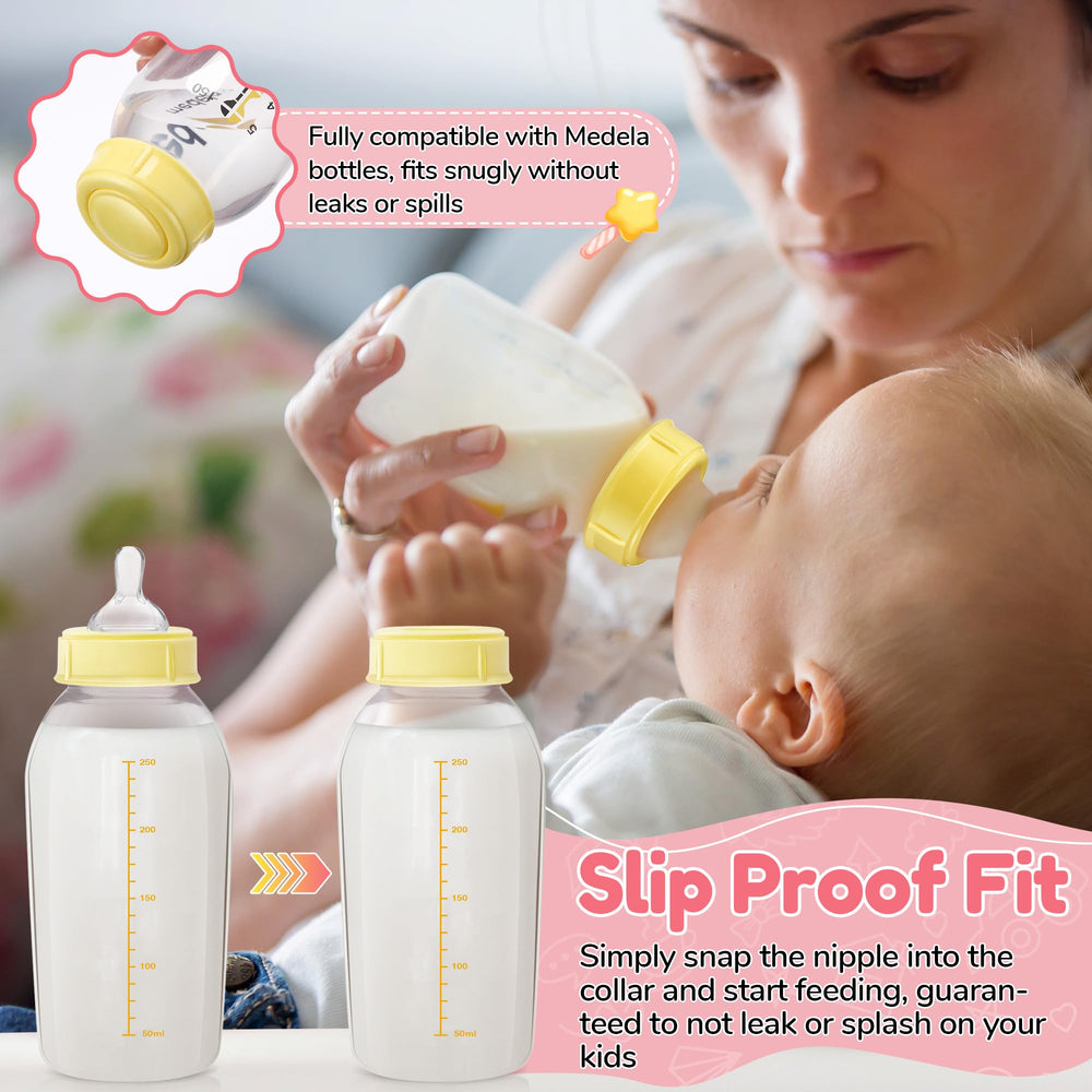 HappyAlley replacement nipples collars ensure quick fixes during bottle prep.