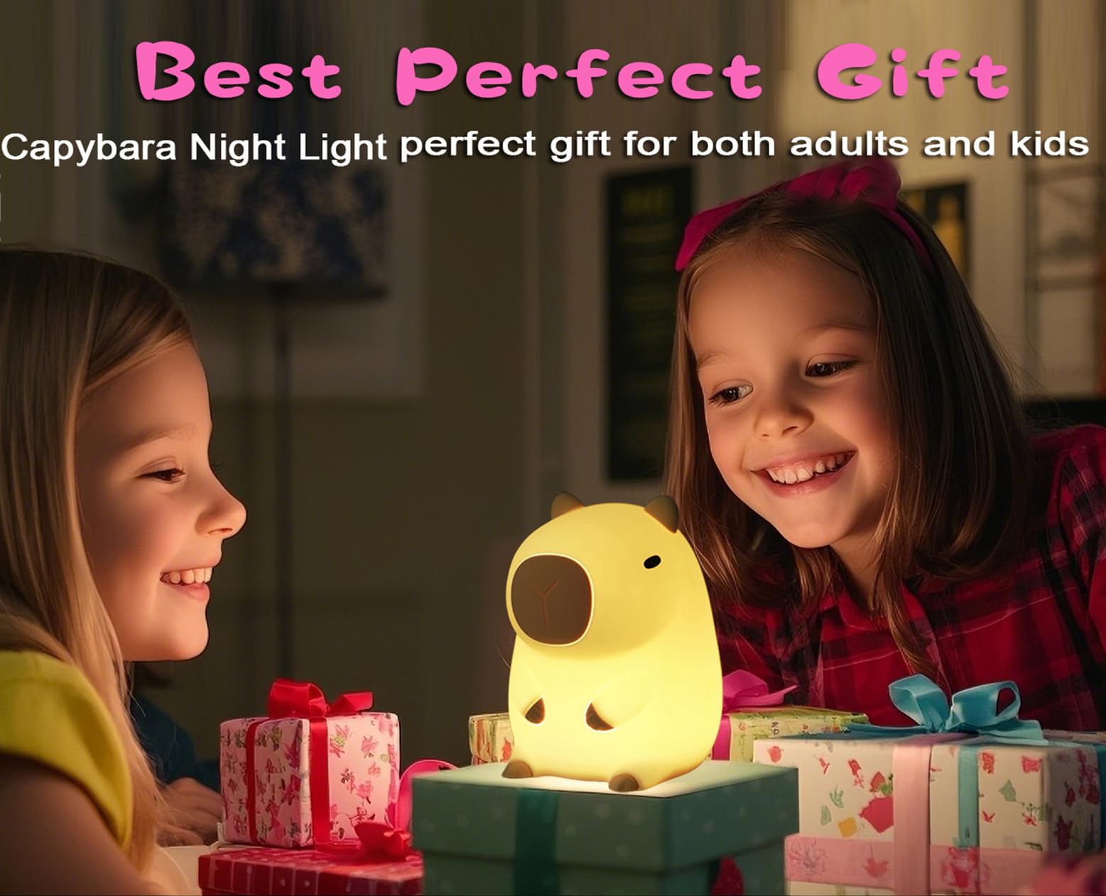 HAPPYBAG Capybara night light portable for camping and trips