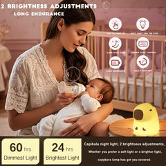 HAPPYBAG Capybara rechargeable night light USB powered for travel