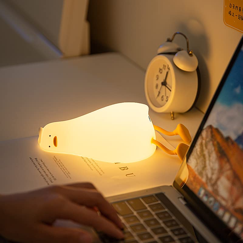 HAPPYBAG LED duck night light rechargeable, cordless for travel and nursery.