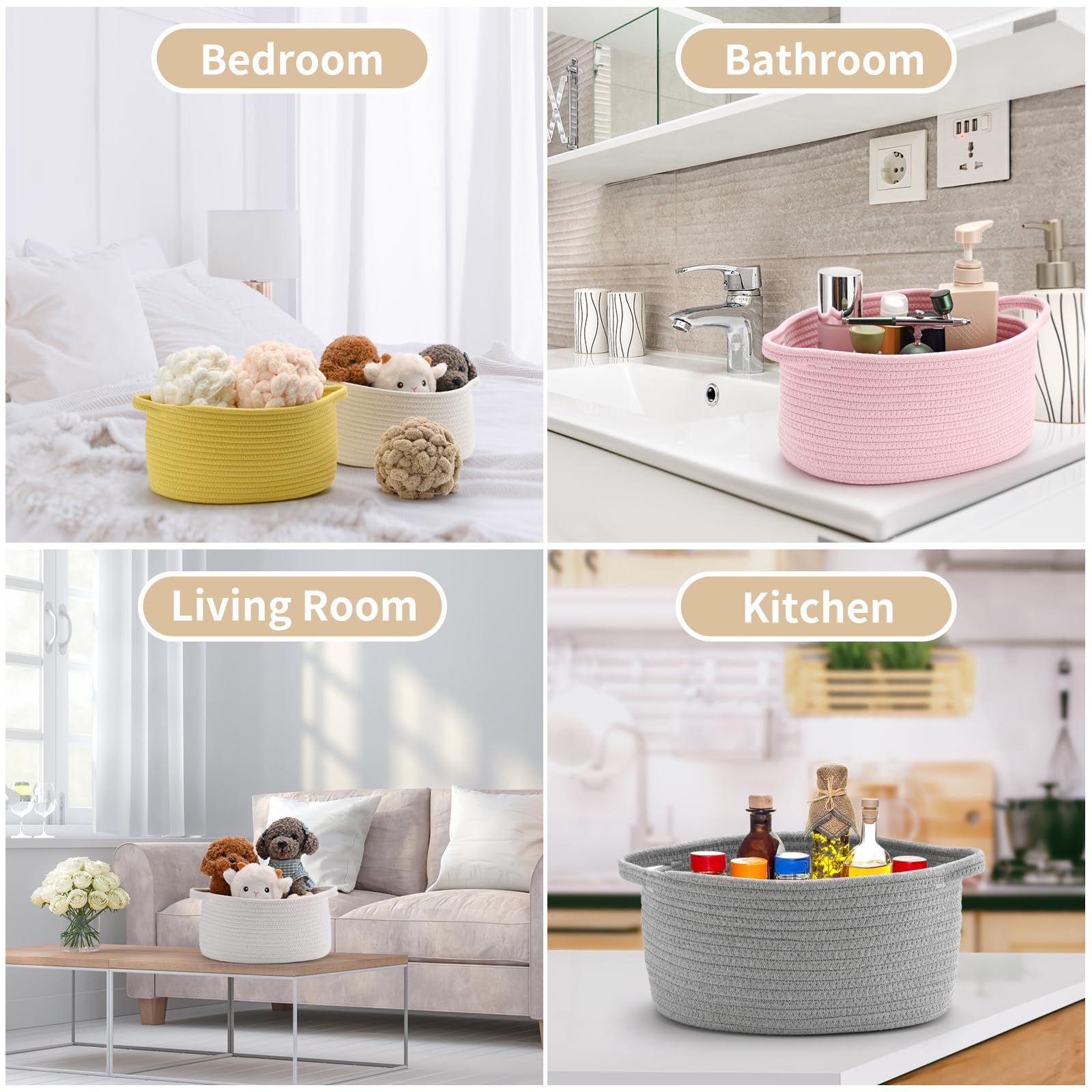 Happyiren bathroom storage basket keeps essentials tidy