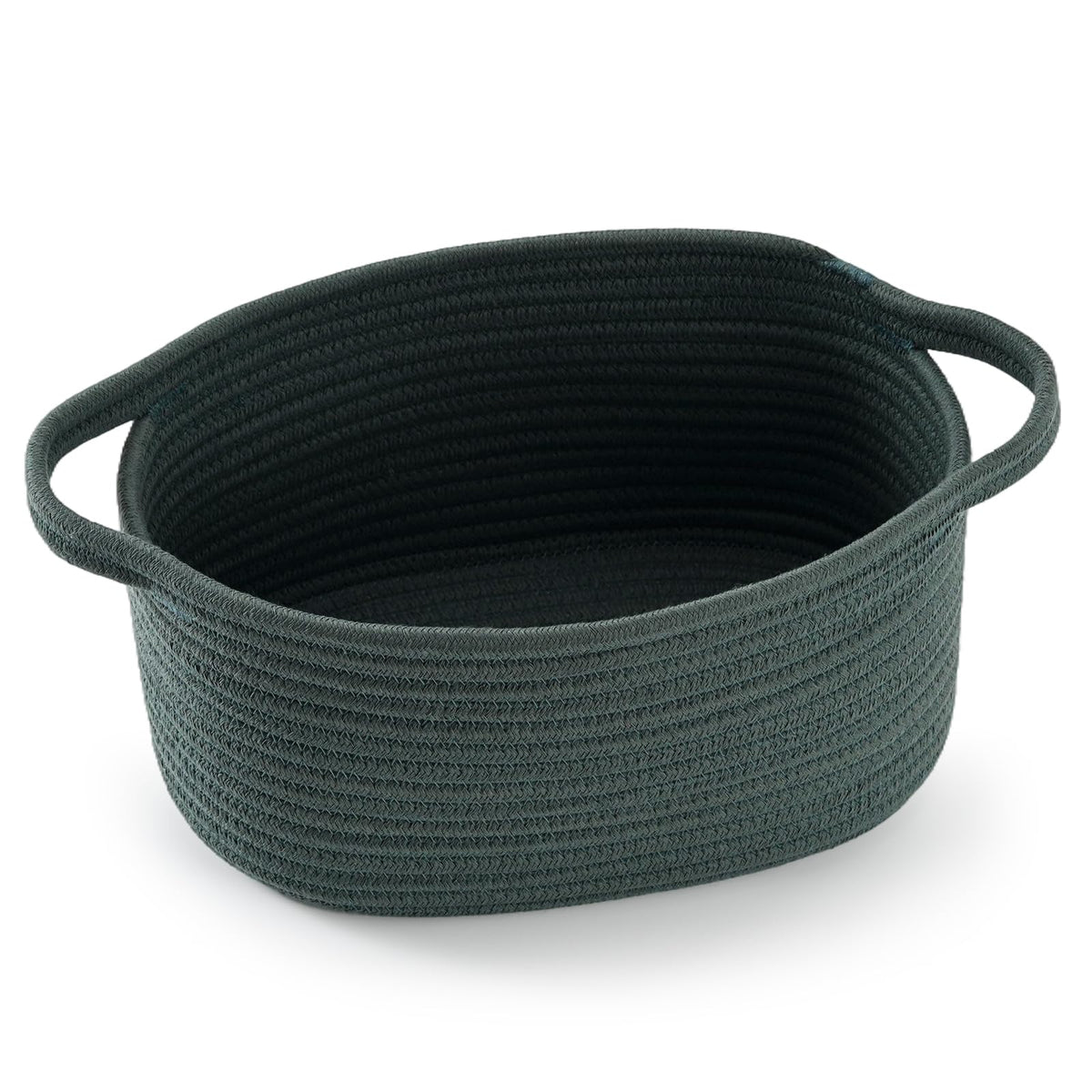 Happyiren basket front view in hunter green for stylish nursery storage