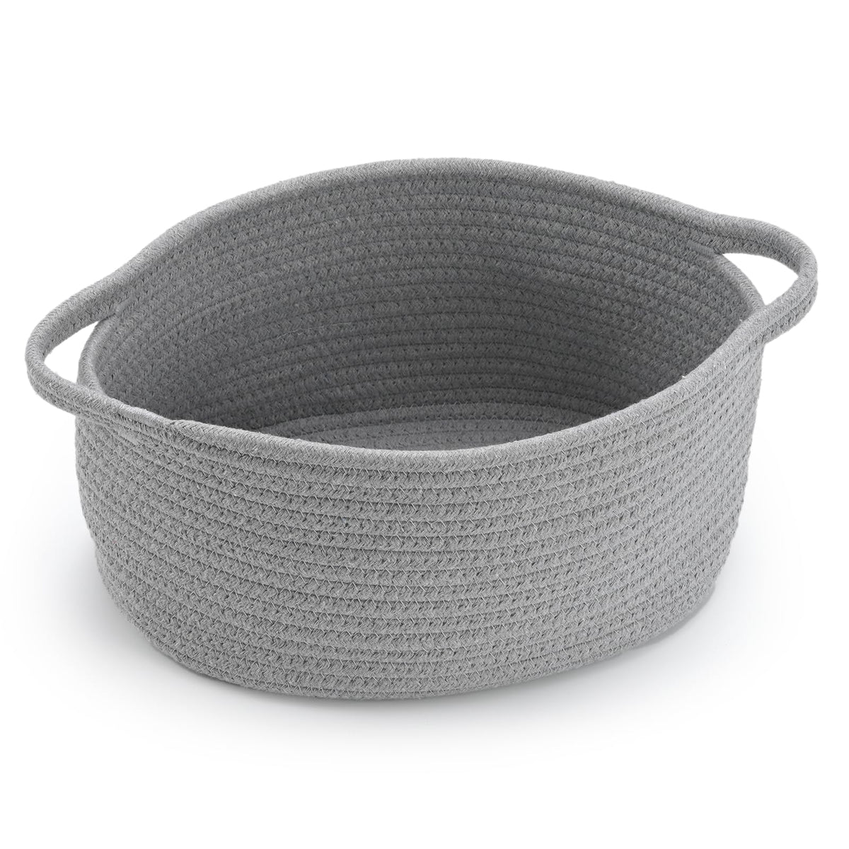 Happyiren cute woven storage basket with handle for easy organization