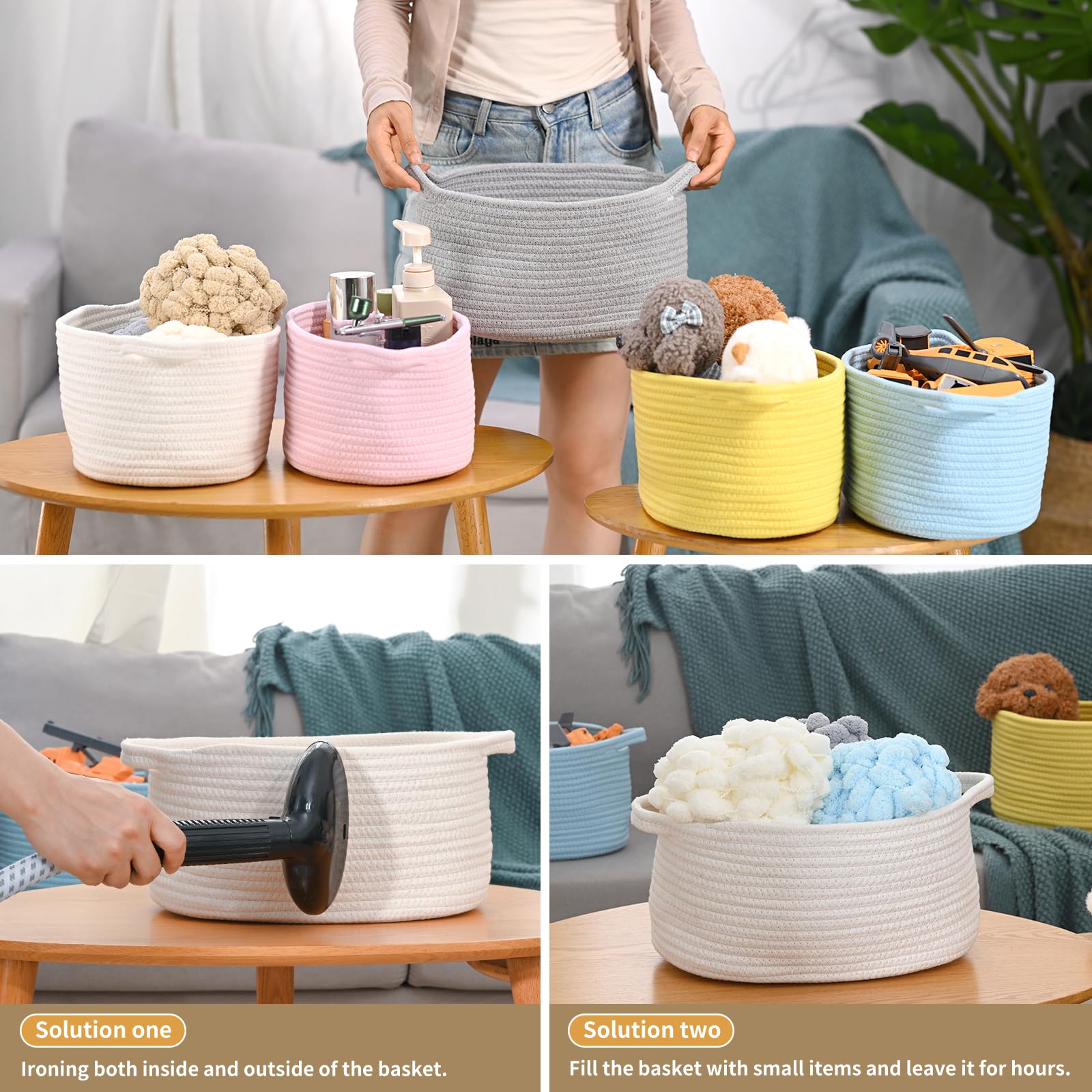 Happyiren machine-washable basket retains shape after washing