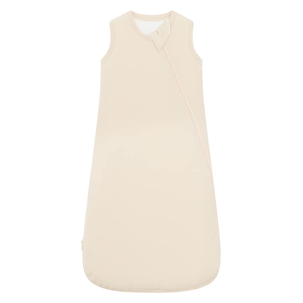 HAPIU bamboo sleep sack front view in oat offers soft, breathable comfort