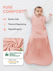 HAPIU blush wearable blanket in bamboo rayon for soft, breathable sleep