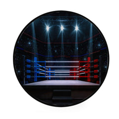 Hapuxt round rug nursery boxing ring play mat 3ft view shows kid-friendly play area.