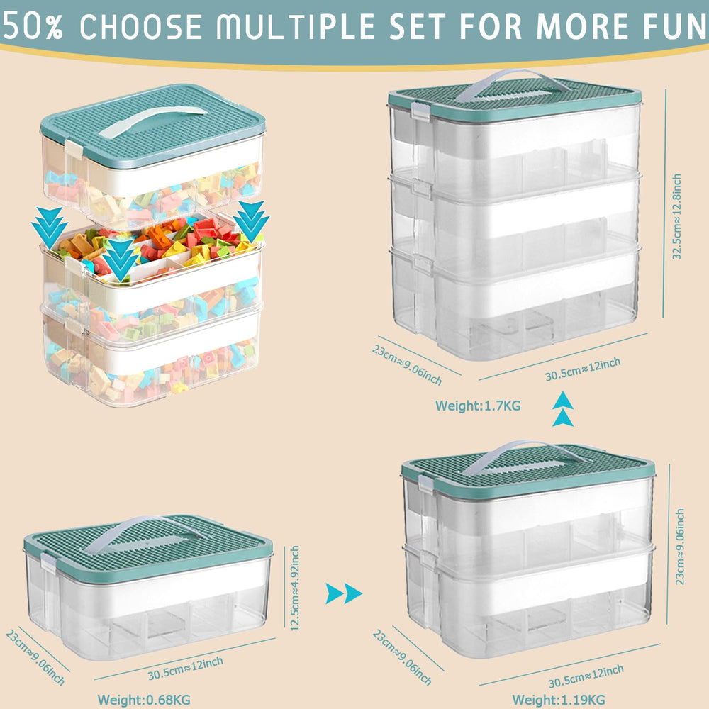 Harazaqa-portable-toy-box-handle easy to carry toys anywhere in the home.