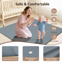 HARBOLLE foam pad is 1.2 inches thick for comfortable tummy time.