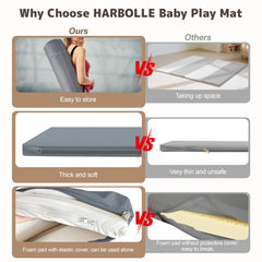 HARBOLLE non-slip vegan leather surface stays in place on hardwood floors.