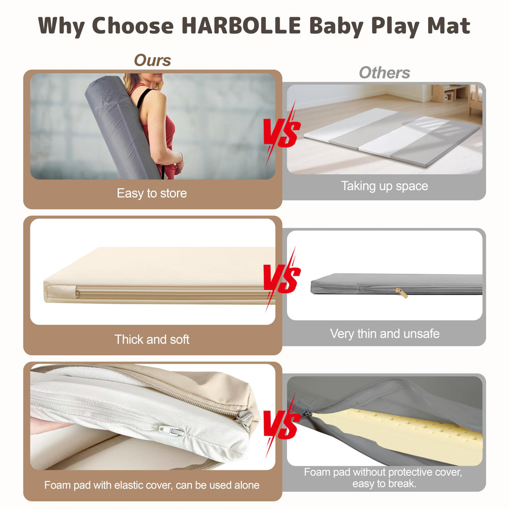HARBOLLE mat shown with removable cover for flexible setup