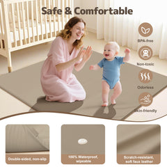 HARBOLLE extra thick 1.2-inch foam provides gentle joint support during crawling.