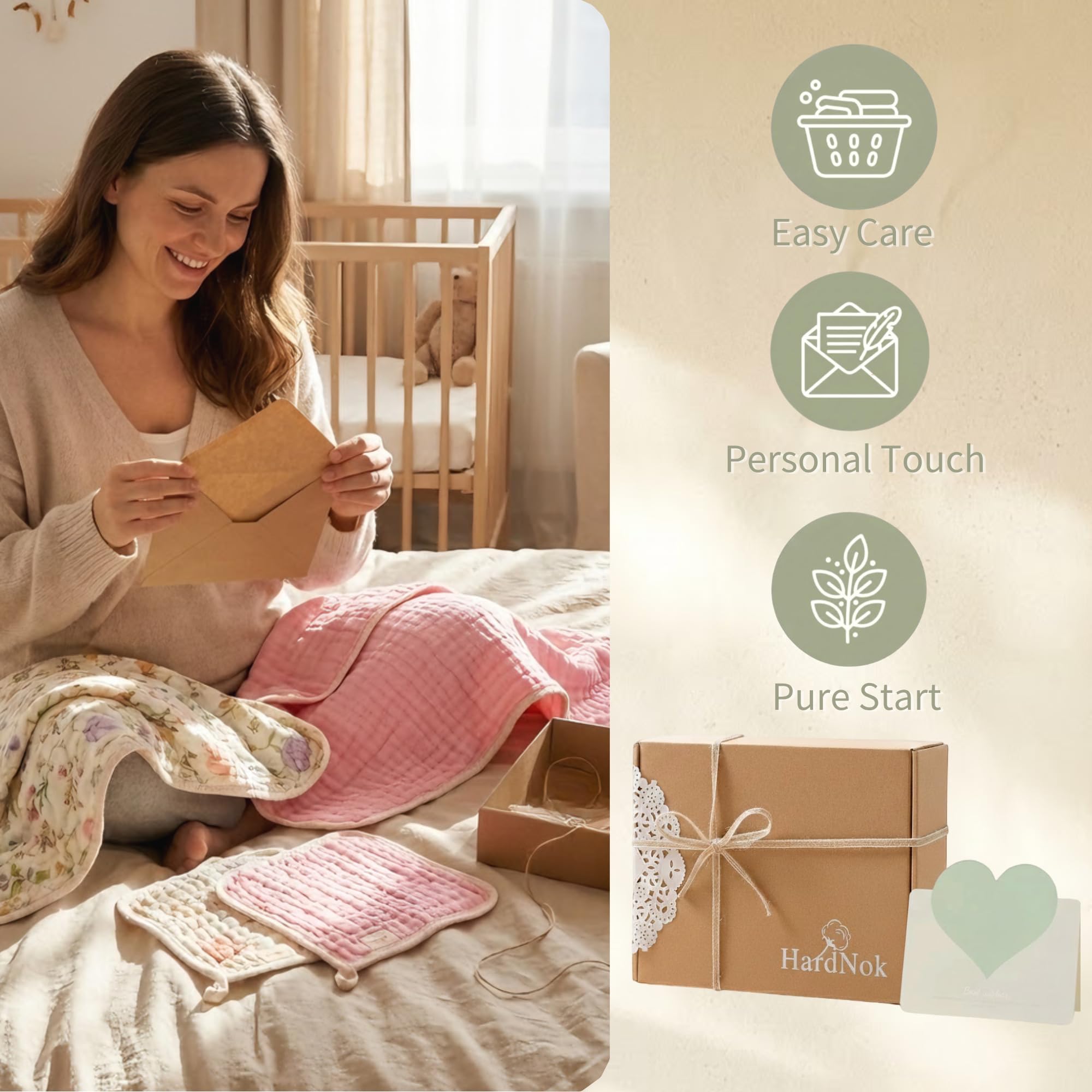 HardNok baby towel set gift-ready packaging highlights a thoughtful baby shower gift.
