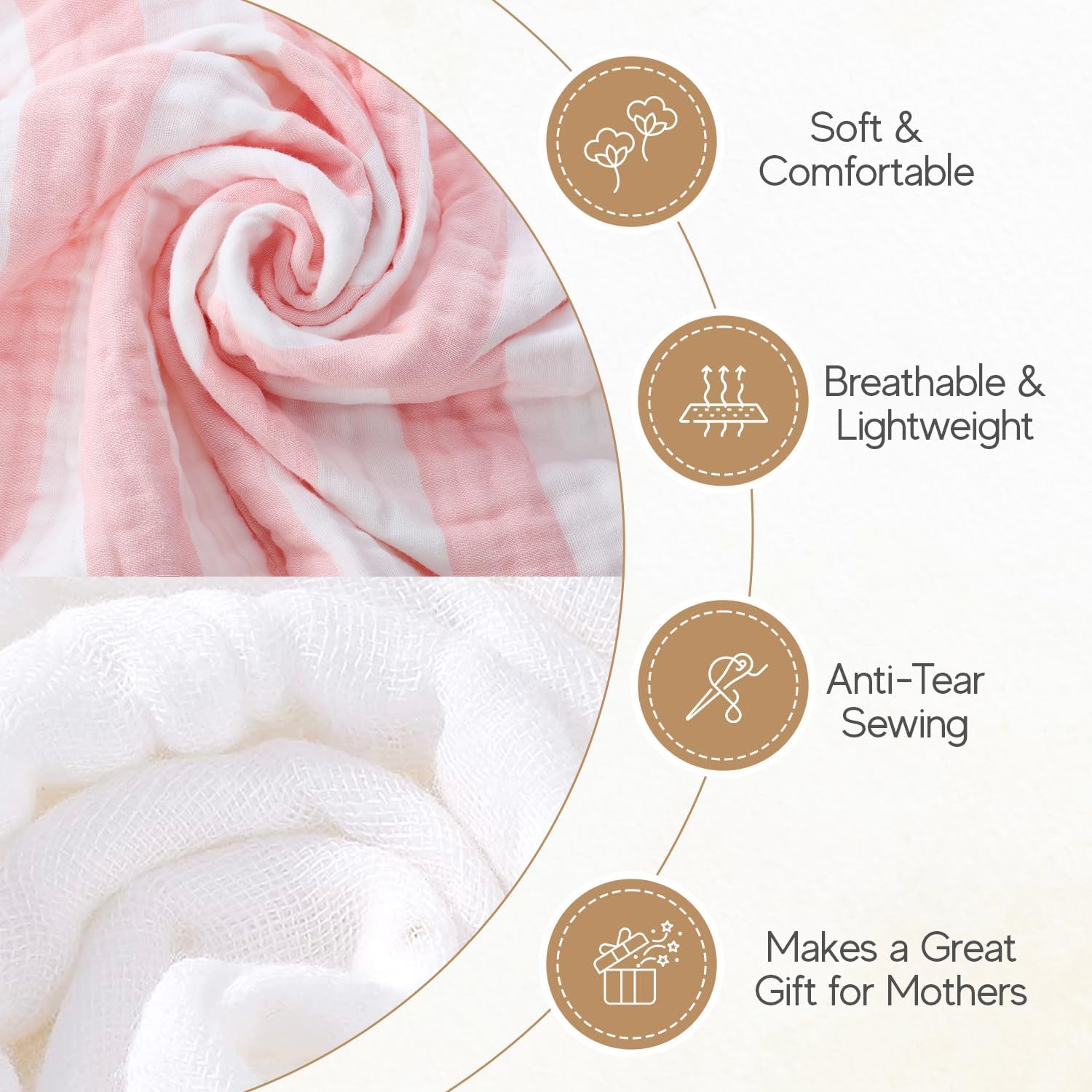 HardNok washcloths in white for newborn cleansing