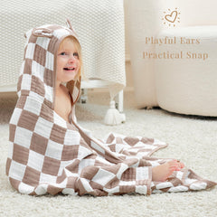 HardNok Organic Cotton Bamboo Muslin Toddler Towel - newborn to toddler friendly for gentle everyday use.