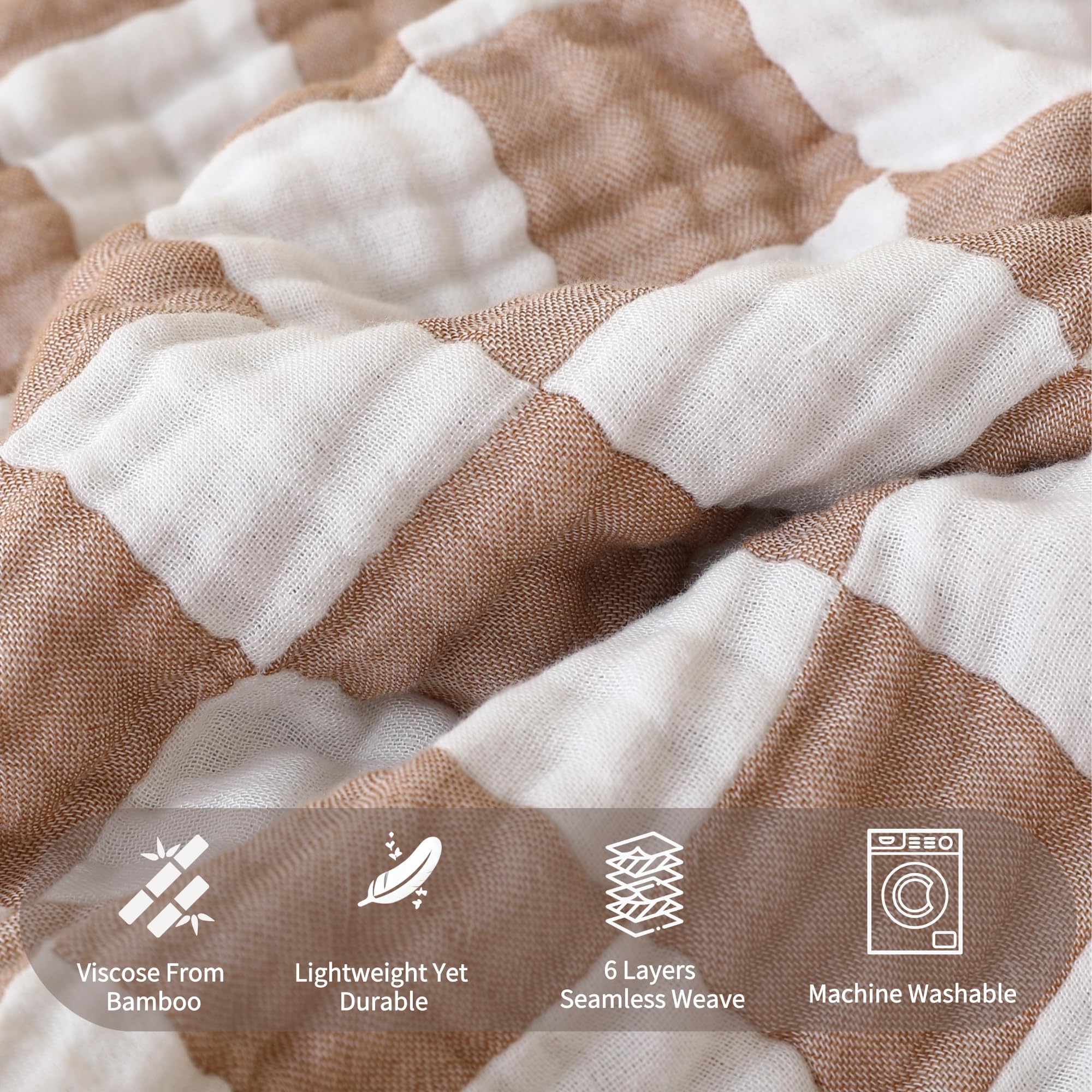 HardNok Ultra Soft Muslin Blanket quick-dry six-layer weave close-up shows performance.