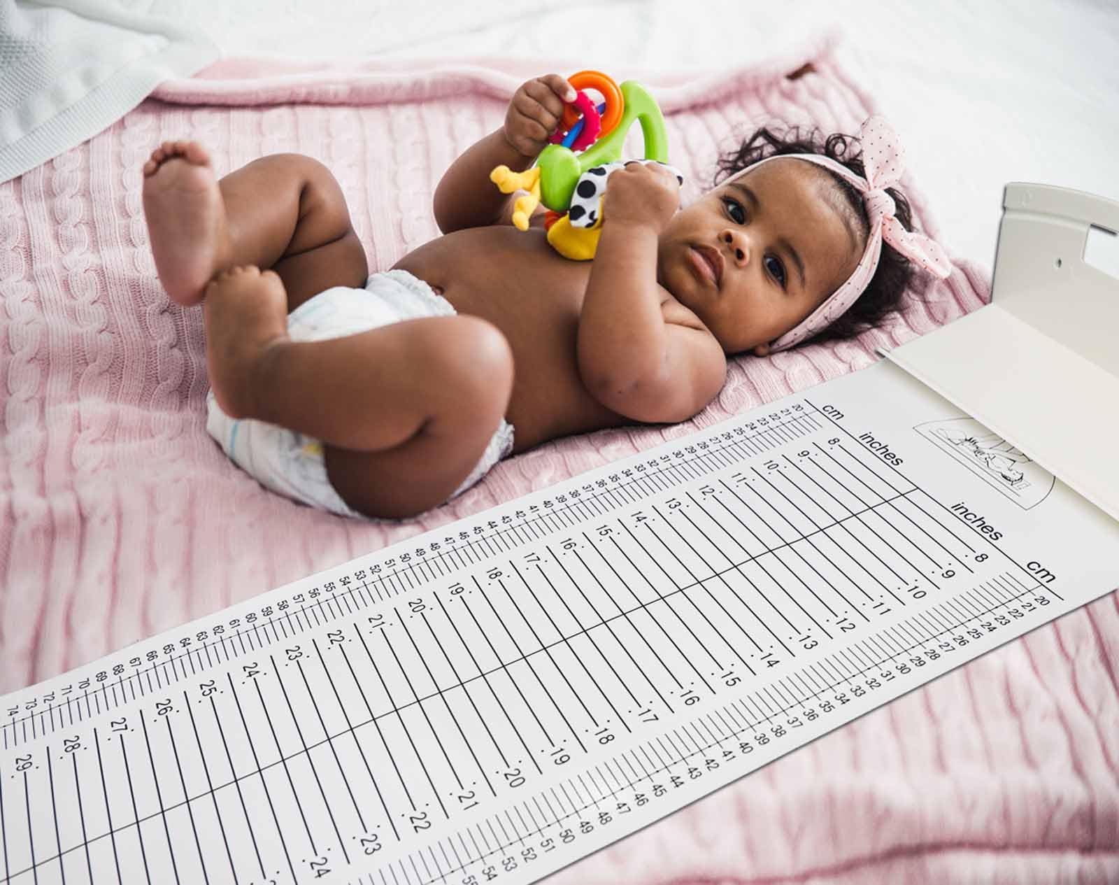 HAREAR baby-height-measuring-mat folded portable fits in a bag.