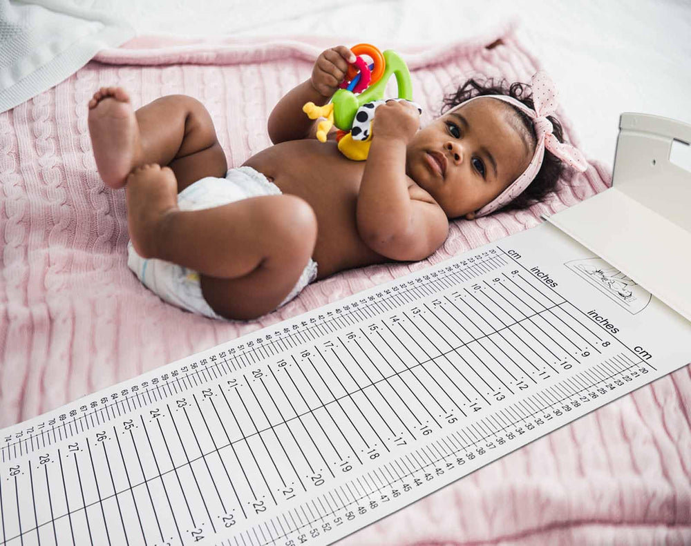 HAREAR baby-height-measuring-mat folded portable fits in a bag.