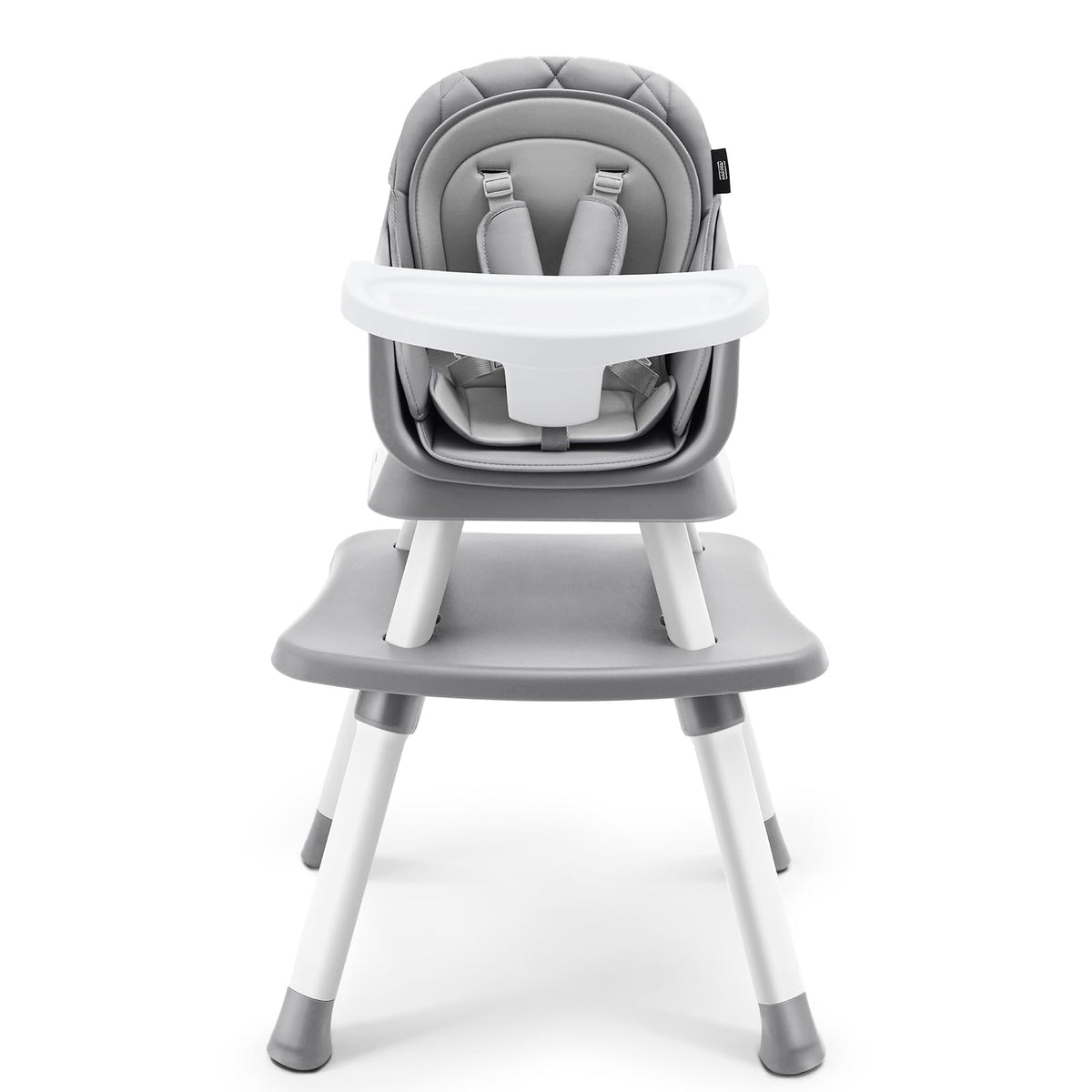 HARPPA 6-in-1 high chair assembly demonstrates a sturdy base for growing infants