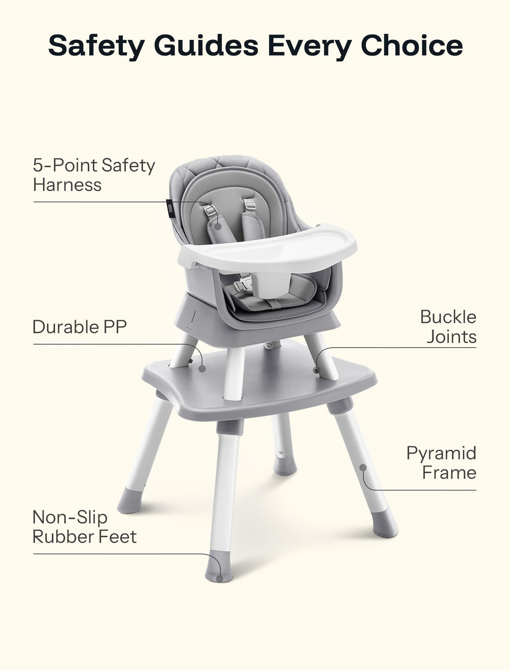 HARPPA one-piece self-locking setup for tool-free assembly