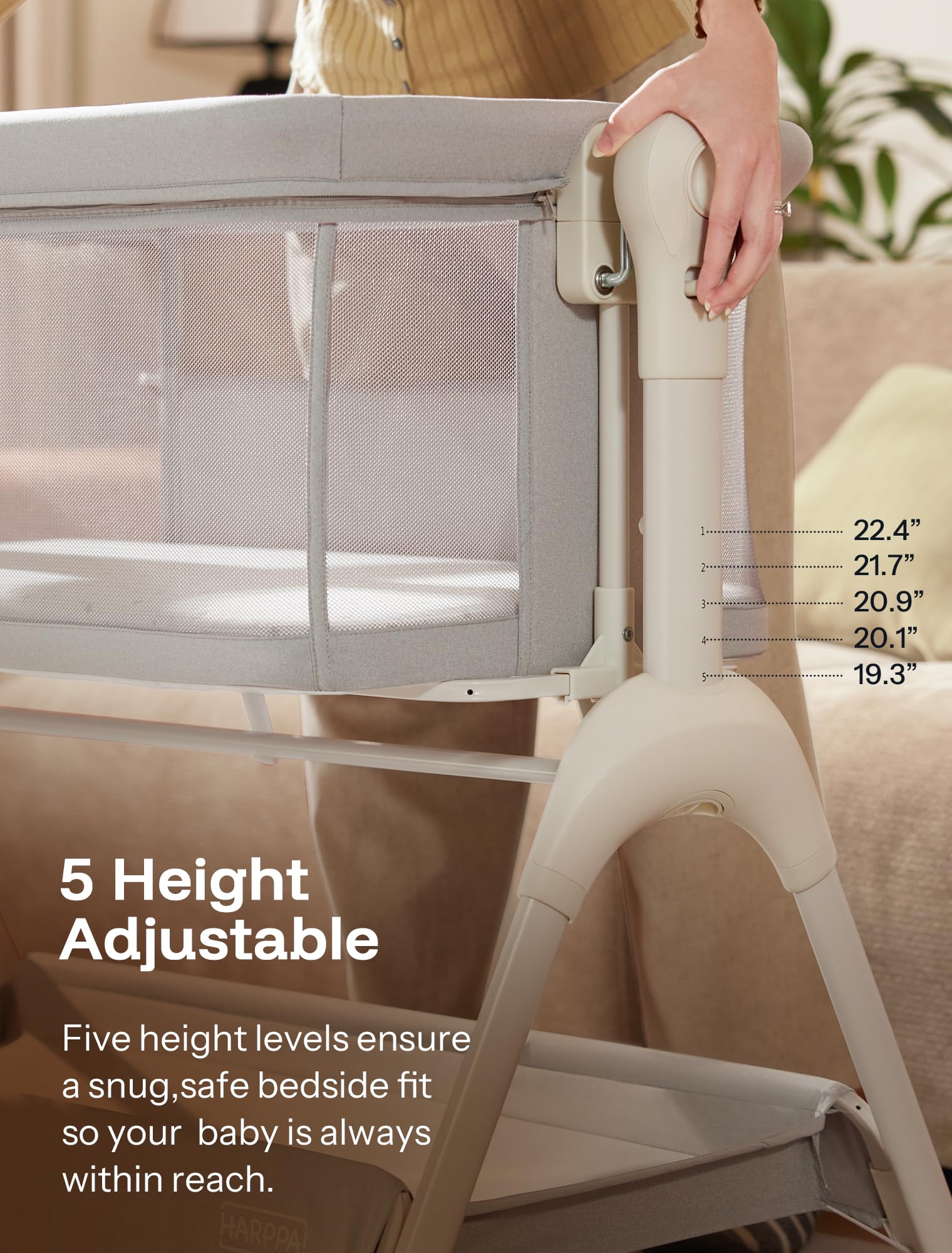 Harppa cuddly bassinet wheels with non-slip design