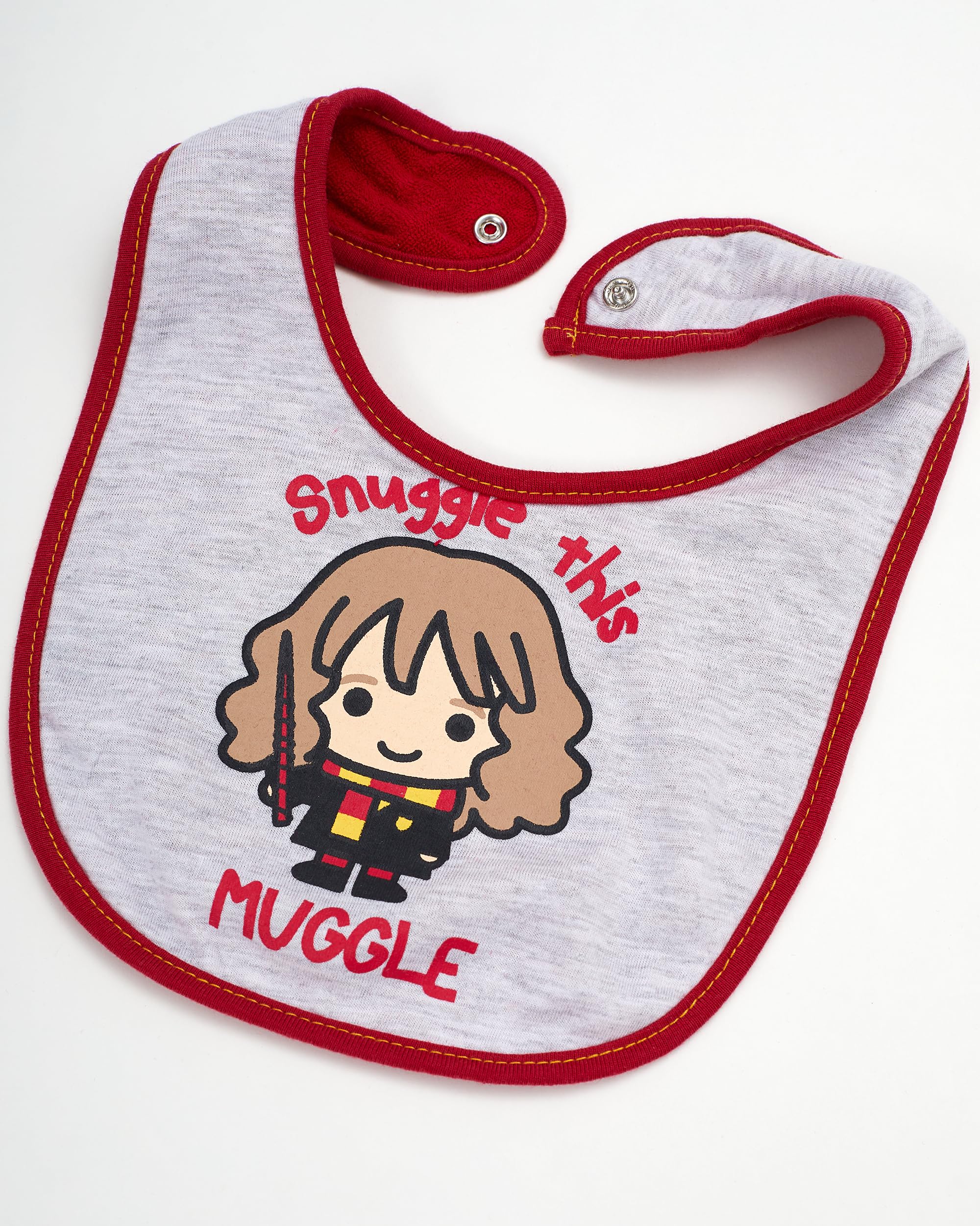 Harry Potter baby bib back snaps for secure fit