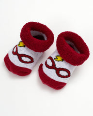 Harry Potter baby booties knit cuff detail for warmth