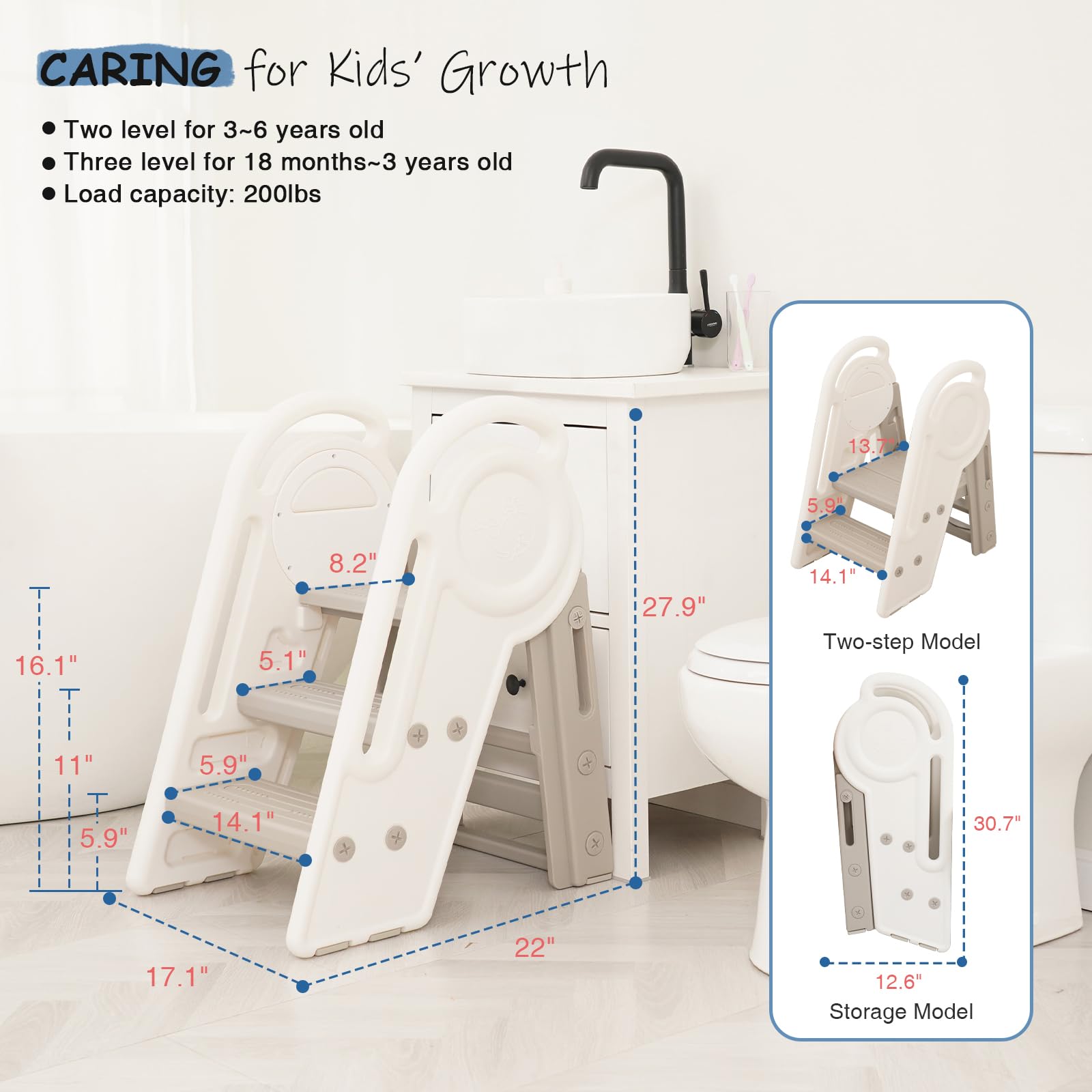 Harwaya durable plastic construction supports kids and adults up to 200 lbs