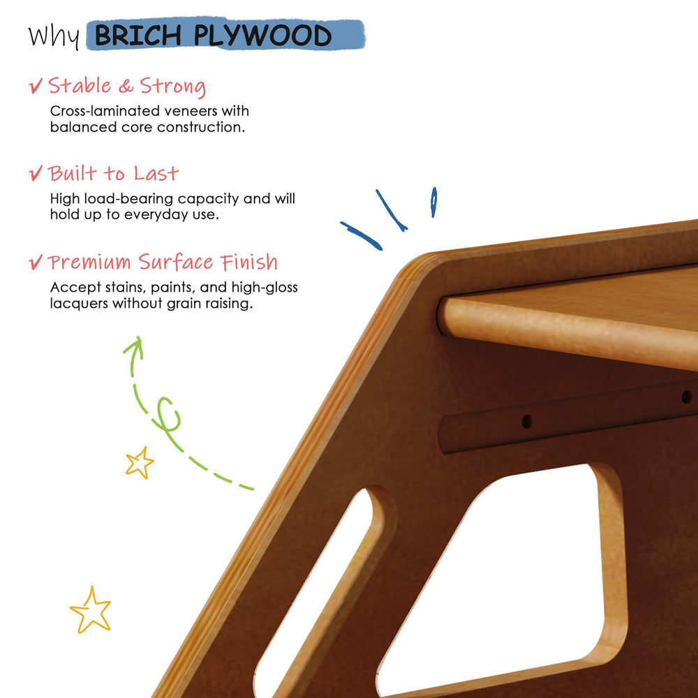 Harwaya non-slip feet keep the stool steady on tile floors.