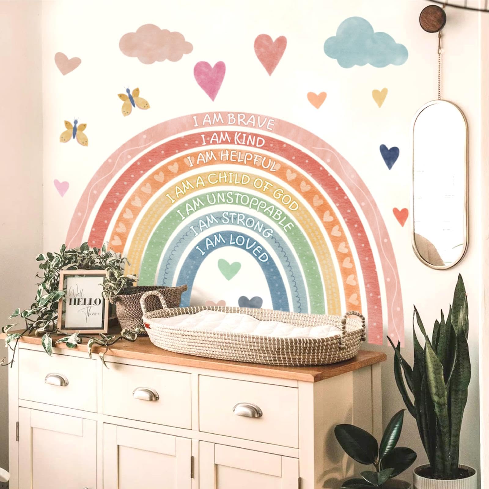 HATARU cloud motif wall decal adds dreamy ambience to a room