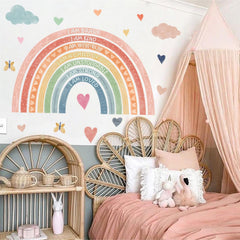 HATARU rainbow butterfly accents add delicate charm to bedrooms.