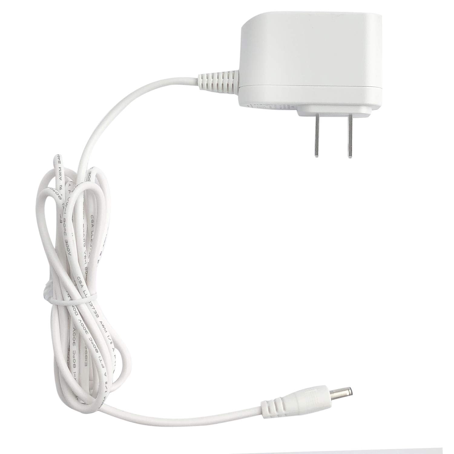 Hatch Baby barrel-style adapter cord attached to Rest Plus for stable nightly power